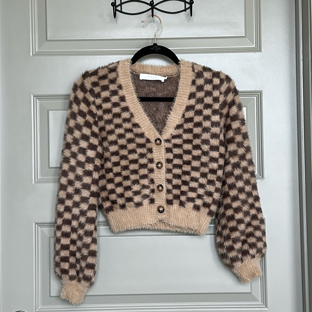 ASTR Button Up Crop Sweater